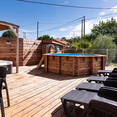 Tatil Evi Maison Alma☆ Piscine Chauffee & Jacuzzi Prives☆☆☆ Biganos